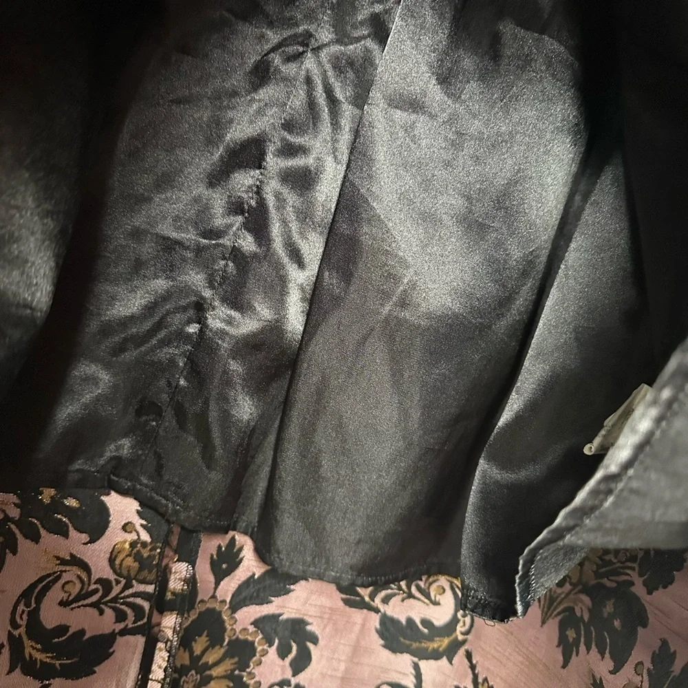 The Children's Place Black and Gold Metallic Floral Brocade Dress (937)